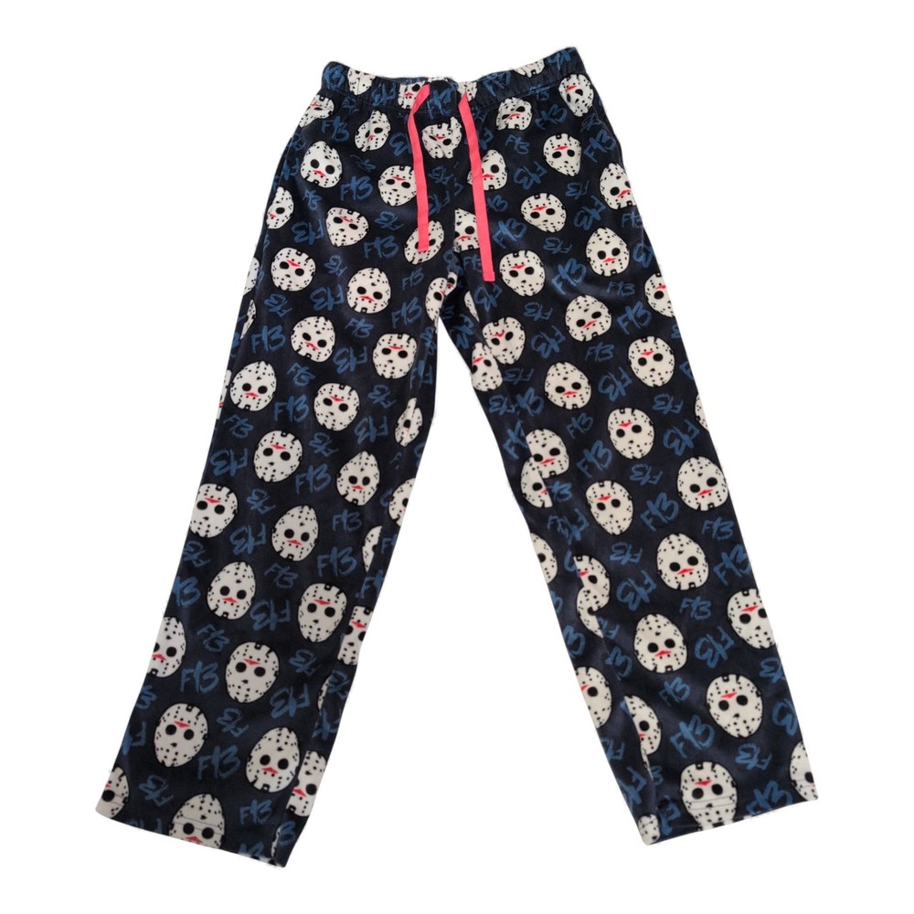 Friday the 13th Women's Blue Jason Mask Pajama Pants S